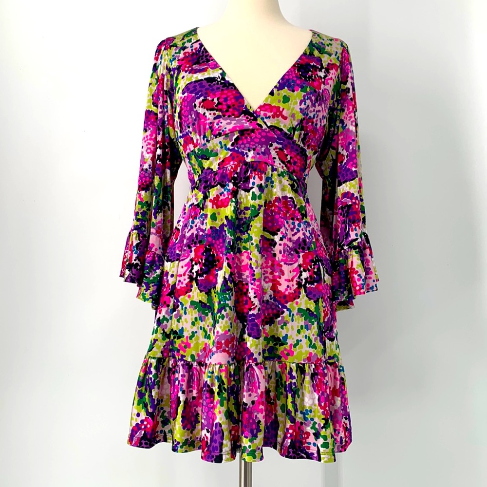 Betsey Johnson - Pink & Purple Impressionist Dress